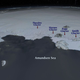 Bird’s eye view of the Amundsen sea embayment, where major glaciers of the West Antarctic ice sheet empty into the ocean. Pope, Smith, and Kohler glaciers were the focus of this study. Image: NASA/GSFC/SVS